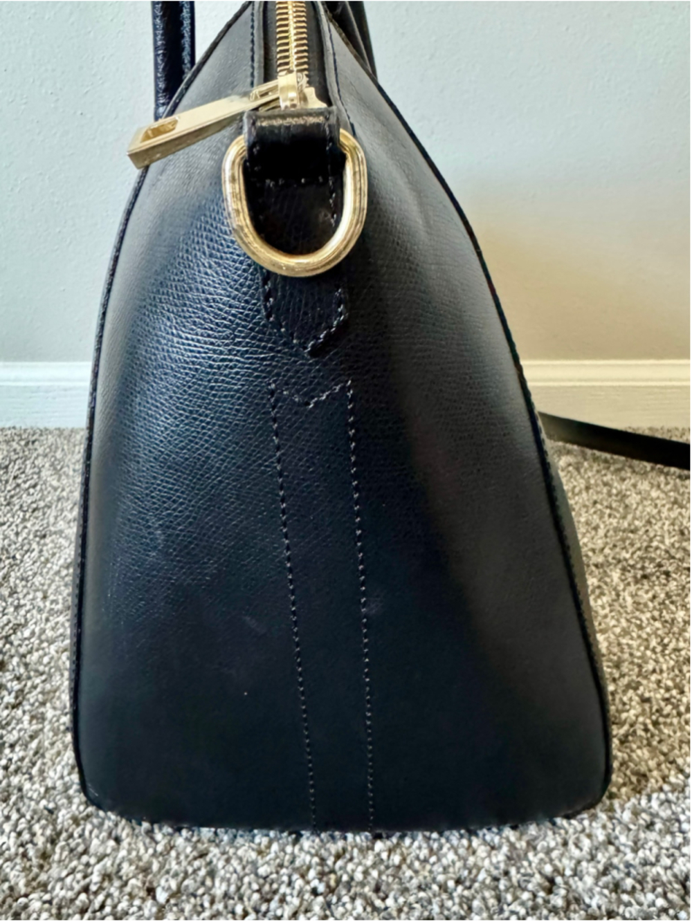 Women's Luana Ferracuti Black Leather Large Satchel Bag Made in Italy - Picture 12 of 16
